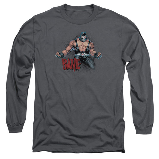 Batman Bane Flex Mens Long Sleeve Shirt Charcoal