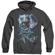 Load image into Gallery viewer, Batman Moonlight Cat Heather Mens Hoodie Black