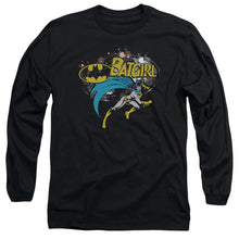 Load image into Gallery viewer, Batman Batgirl Halftone Mens Long Sleeve Shirt Black