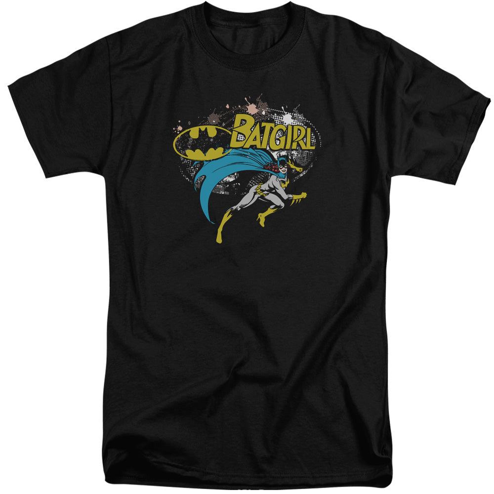 Batman Batgirl Halftone Mens Tall T Shirt Black