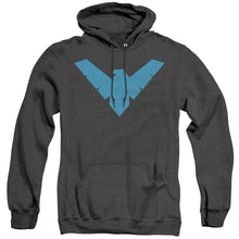 Load image into Gallery viewer, Batman Nightwing Symbol Heather Mens Hoodie Black
