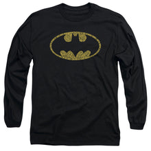 Load image into Gallery viewer, Batman Word Logo Mens Long Sleeve Shirt Black