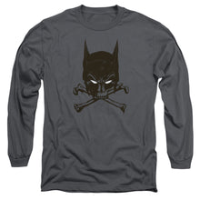 Load image into Gallery viewer, Batman Bat And Bones Mens Long Sleeve Shirt Charcoal