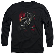 Load image into Gallery viewer, Batman Kick Swing Mens Long Sleeve Shirt Black