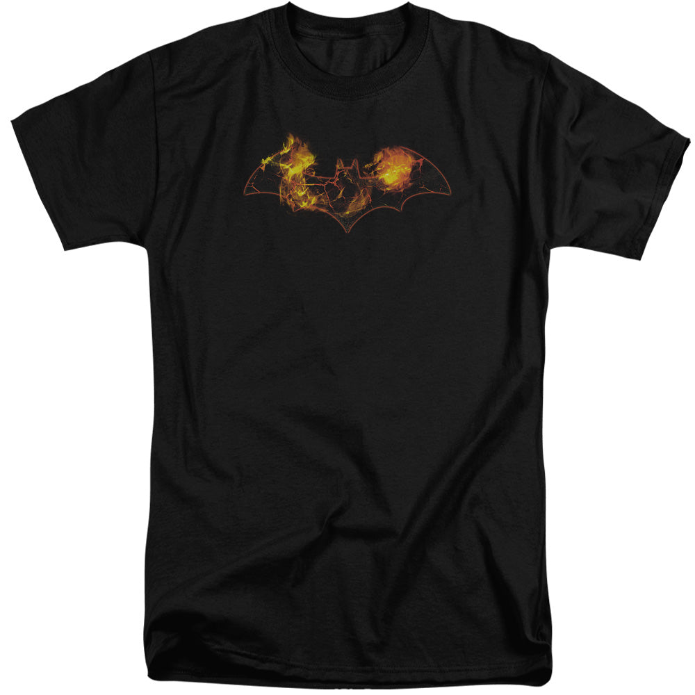 Batman Molten Logo Mens Tall T Shirt Black