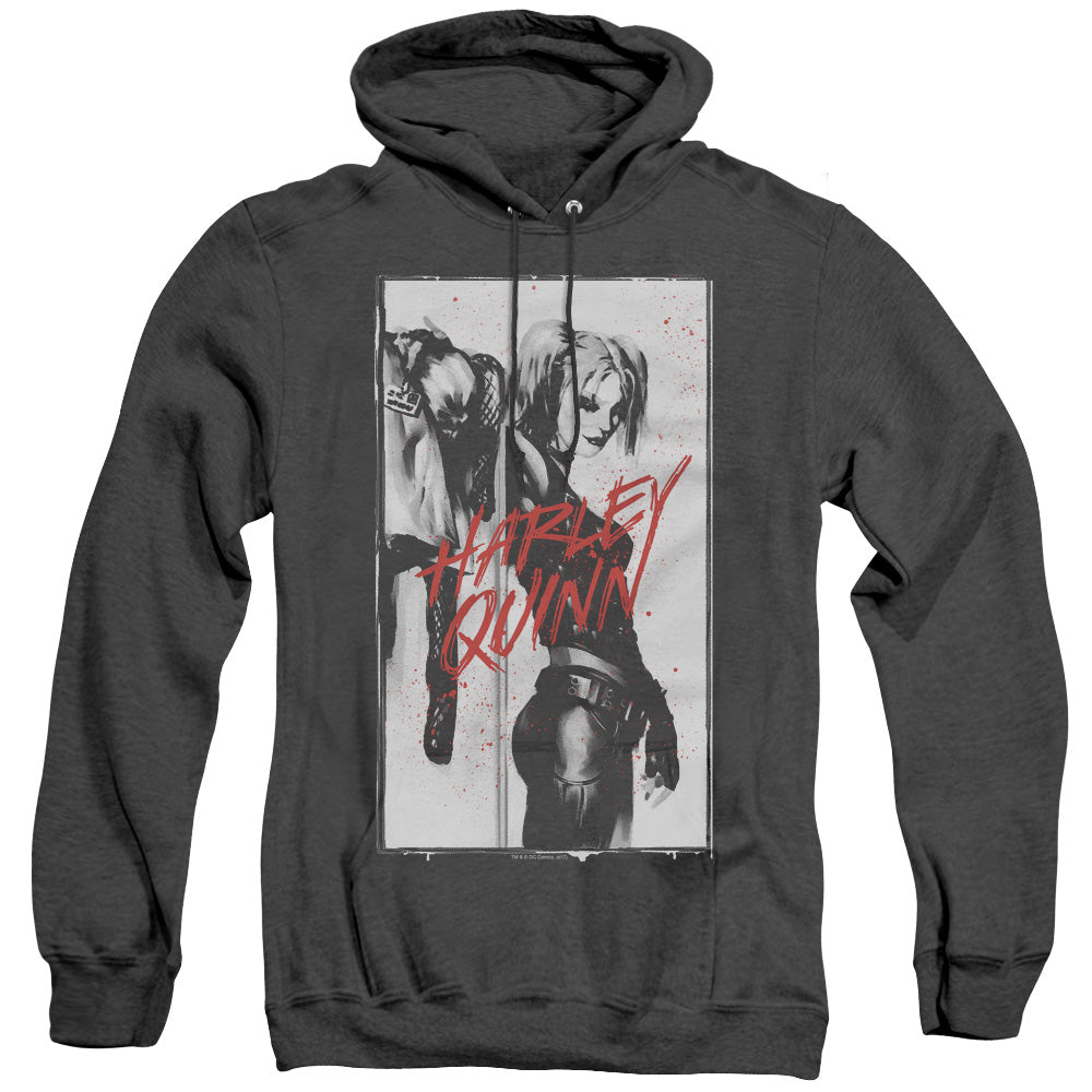 Batman Inked Quinn Heather Mens Hoodie Black