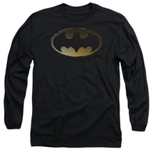 Load image into Gallery viewer, Batman Halftone Bat Mens Long Sleeve Shirt Black