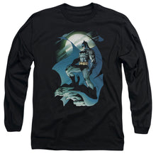 Load image into Gallery viewer, Batman Glow Of The Moon Mens Long Sleeve Shirt Black