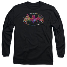 Load image into Gallery viewer, Batman Hawaiian Shield Mens Long Sleeve Shirt Black