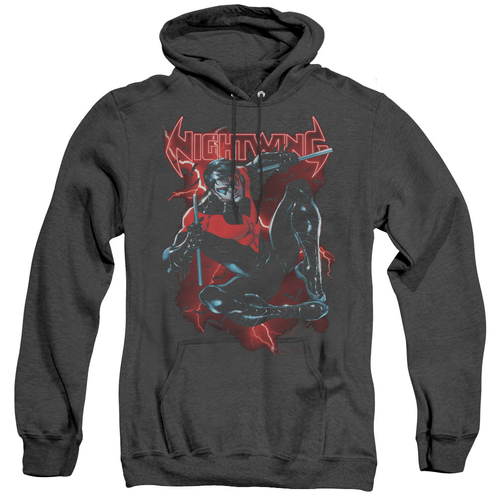 Batman Lightwing Heather Mens Hoodie Black
