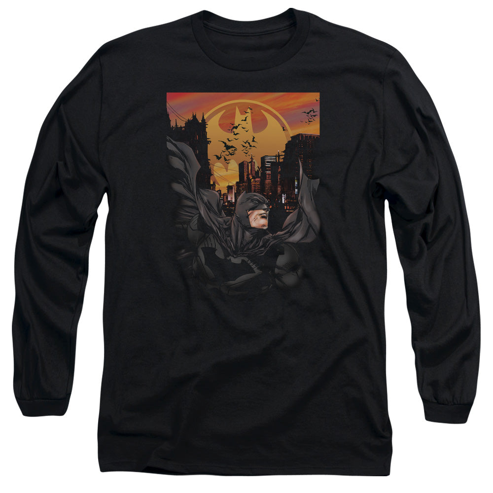 Batman Always On Call Mens Long Sleeve Shirt Black