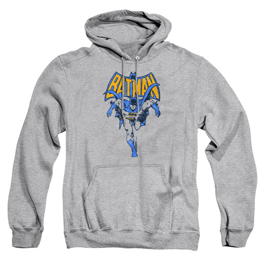 Batman Vintage Run Mens Hoodie Athletic Heather