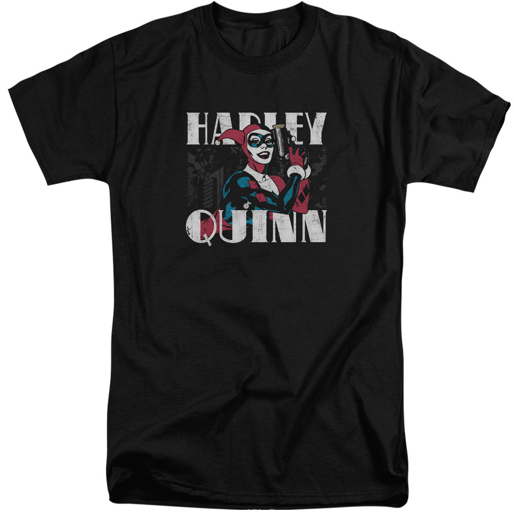 Batman Harley Bold Mens Tall T Shirt Black