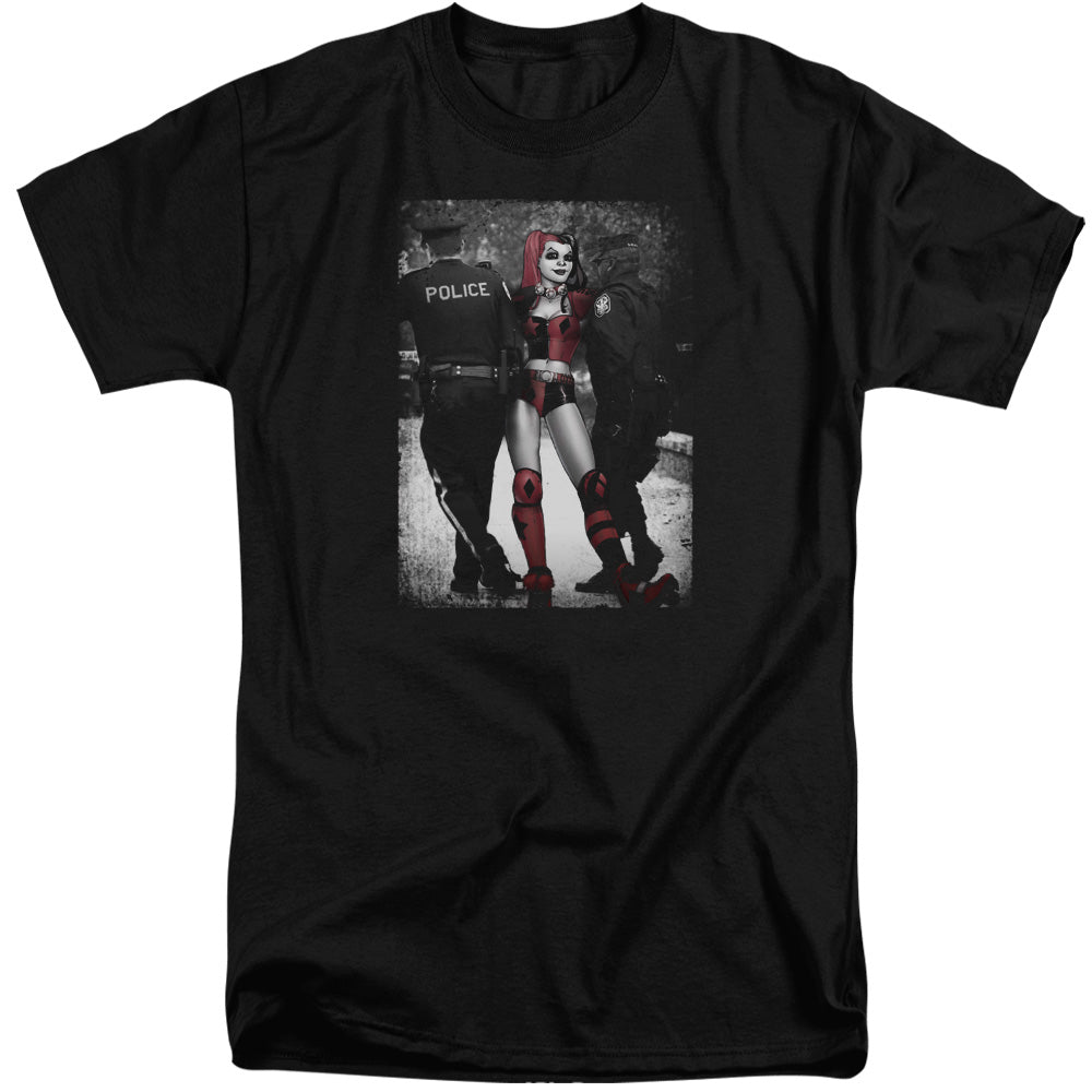 Batman Arrest Mens Tall T Shirt Black
