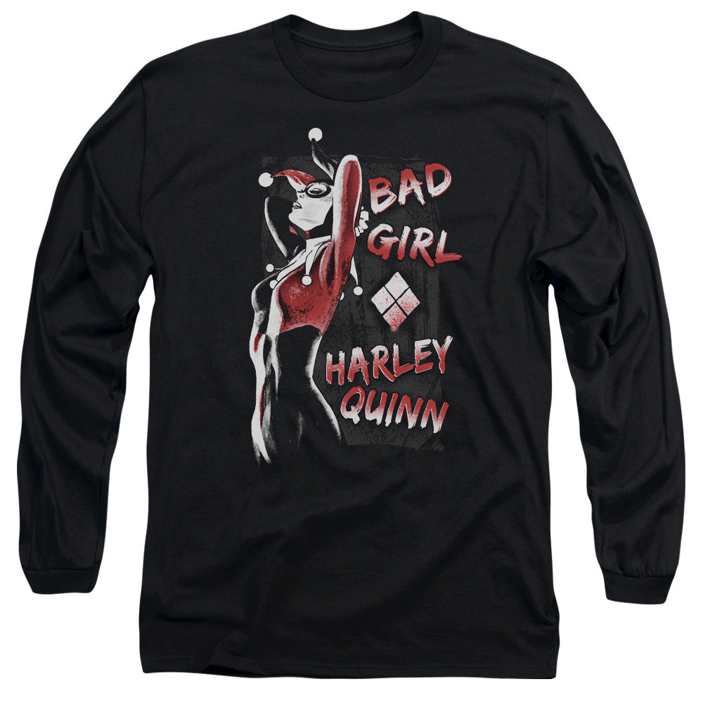 Batman Bad Girl Mens Long Sleeve Shirt Black