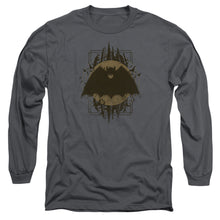 Load image into Gallery viewer, Batman Batman Crest Mens Long Sleeve Shirt Charcoal