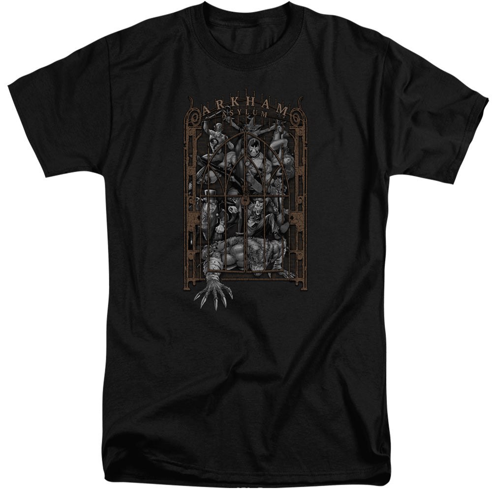 Batman Arkhams Gate Mens Tall T Shirt Black