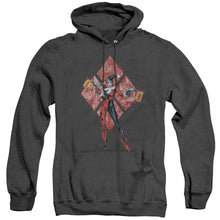 Load image into Gallery viewer, Batman Harley Quinn (Diamonds) Heather Mens Hoodie Black