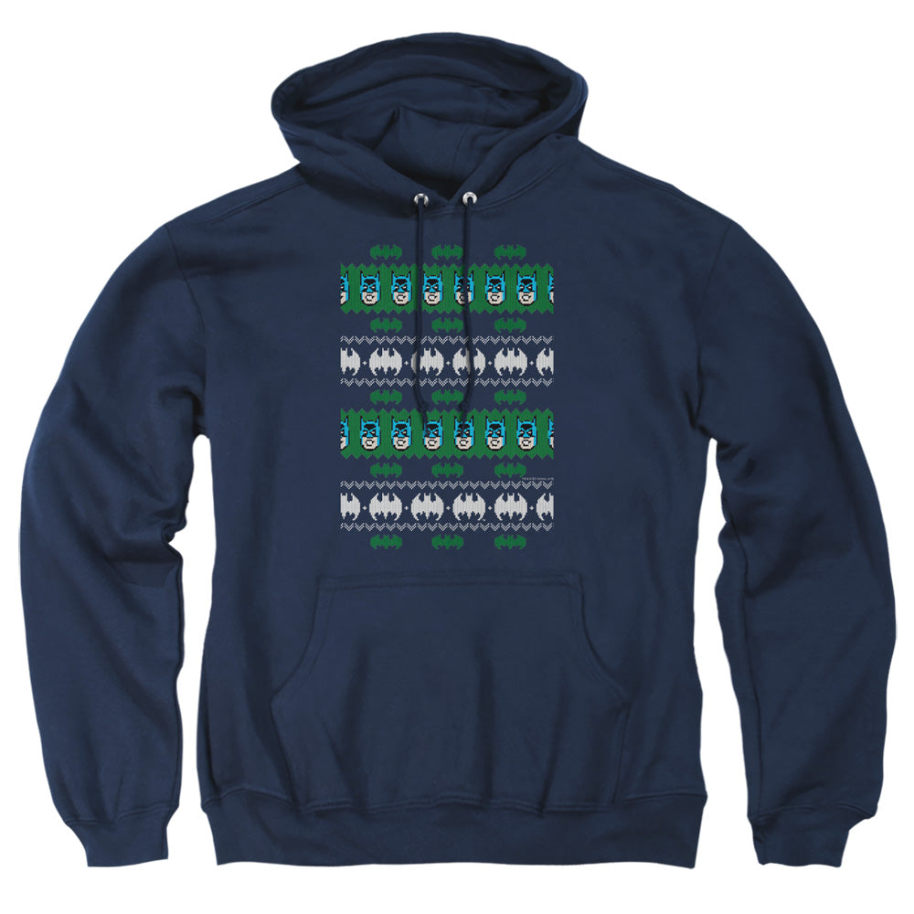 Batman Batman Christmas Sweater Mens Hoodie Navy