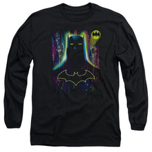 Load image into Gallery viewer, Batman Knight Lights Mens Long Sleeve Shirt Black