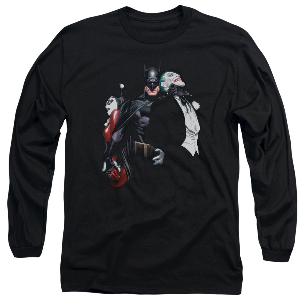 Batman Joker Harley Choke Mens Long Sleeve Shirt Black