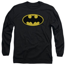 Load image into Gallery viewer, Batman Classic Logo Mens Long Sleeve Shirt Black