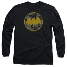 Load image into Gallery viewer, Batman Vintage Symbol Collage Mens Long Sleeve Shirt Black