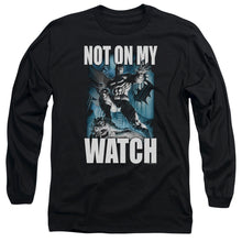 Load image into Gallery viewer, Batman Not On My Watch Mens Long Sleeve Shirt Black