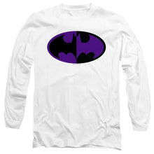Load image into Gallery viewer, Batman Split Symbol Mens Long Sleeve Shirt White