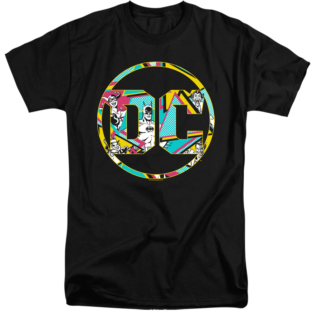 Batman 80s Bat Logo Mens Tall T Shirt Black