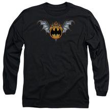 Load image into Gallery viewer, Batman Bat Wings Logo Mens Long Sleeve Shirt Black