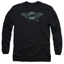 Load image into Gallery viewer, Batman Two Gargoyles Logo Mens Long Sleeve Shirt Black