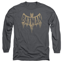 Load image into Gallery viewer, Batman Classic Tv Vintage Logo Mens Long Sleeve Shirt Charcoal