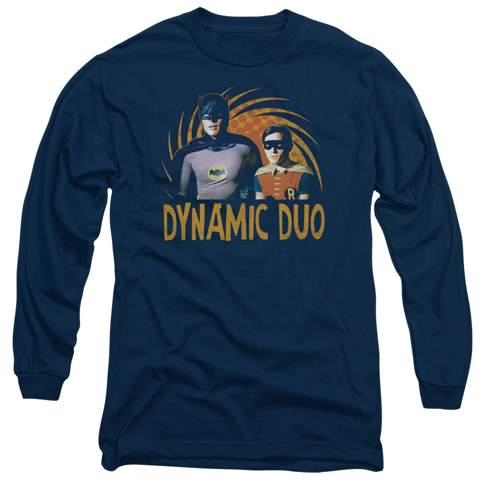 Batman Classic Tv Dynamic Mens Long Sleeve Shirt Navy Blue