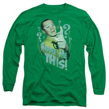 Load image into Gallery viewer, Batman Classic Tv Riddle Me This Mens Long Sleeve Shirt Kelly Green