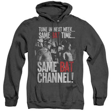 Load image into Gallery viewer, Batman Classic Tv Bat Channel Heather Mens Hoodie Black