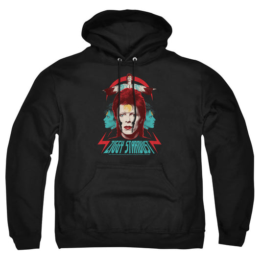 David Bowie Ziggy Heads Mens Hoodie Black