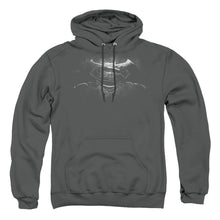 Load image into Gallery viewer, Batman V Superman Bw Logo Mens Hoodie Charcoal