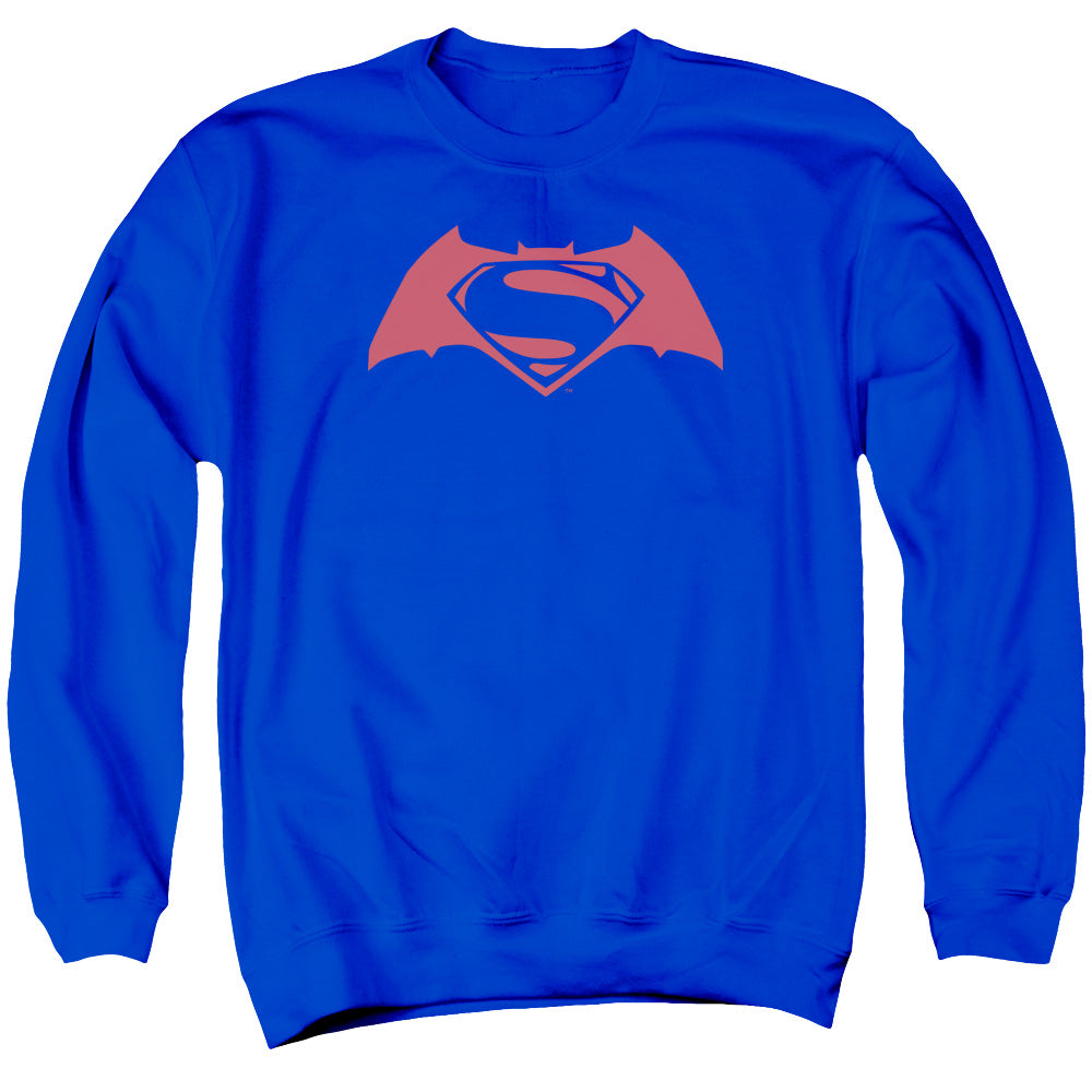 Batman V Superman Simple Logo Mens Crewneck Sweatshirt Royal Officially Licensed
