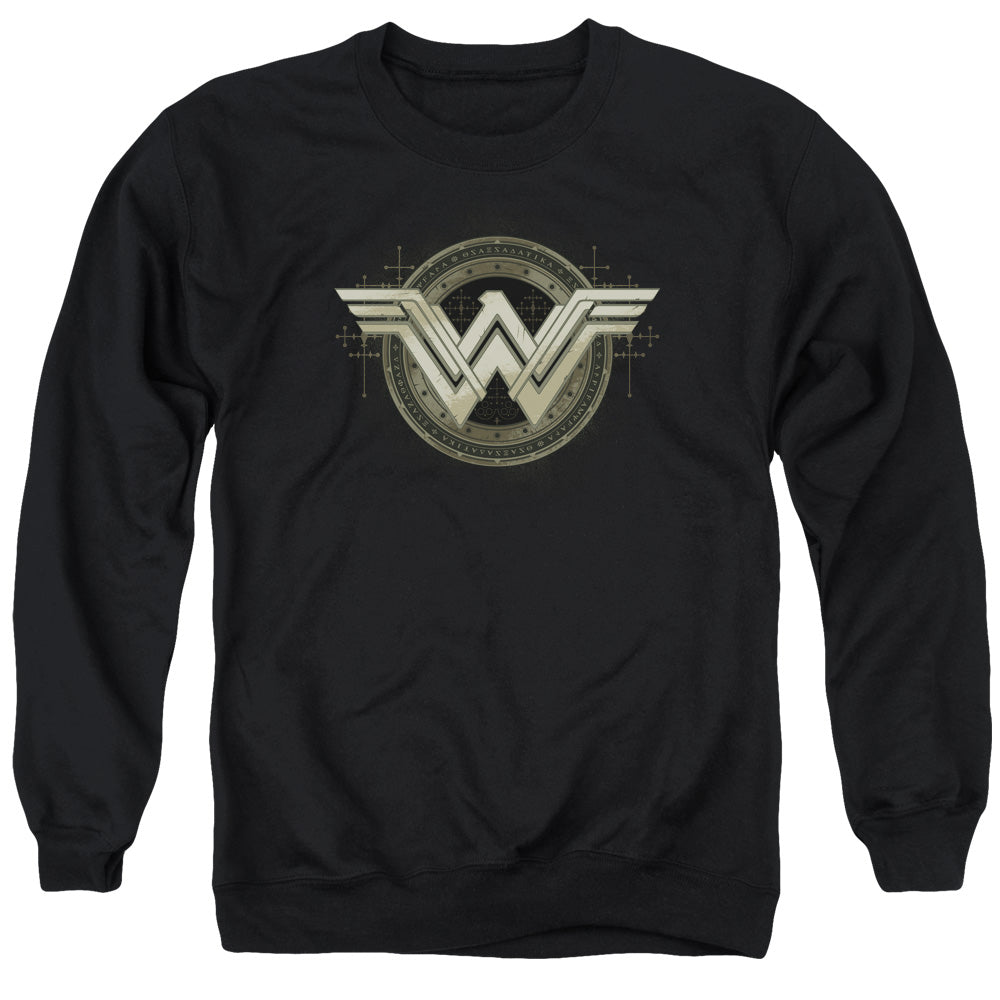 Batman V Superman Ancient Emblems Mens Crewneck Sweatshirt Black Officially Licensed