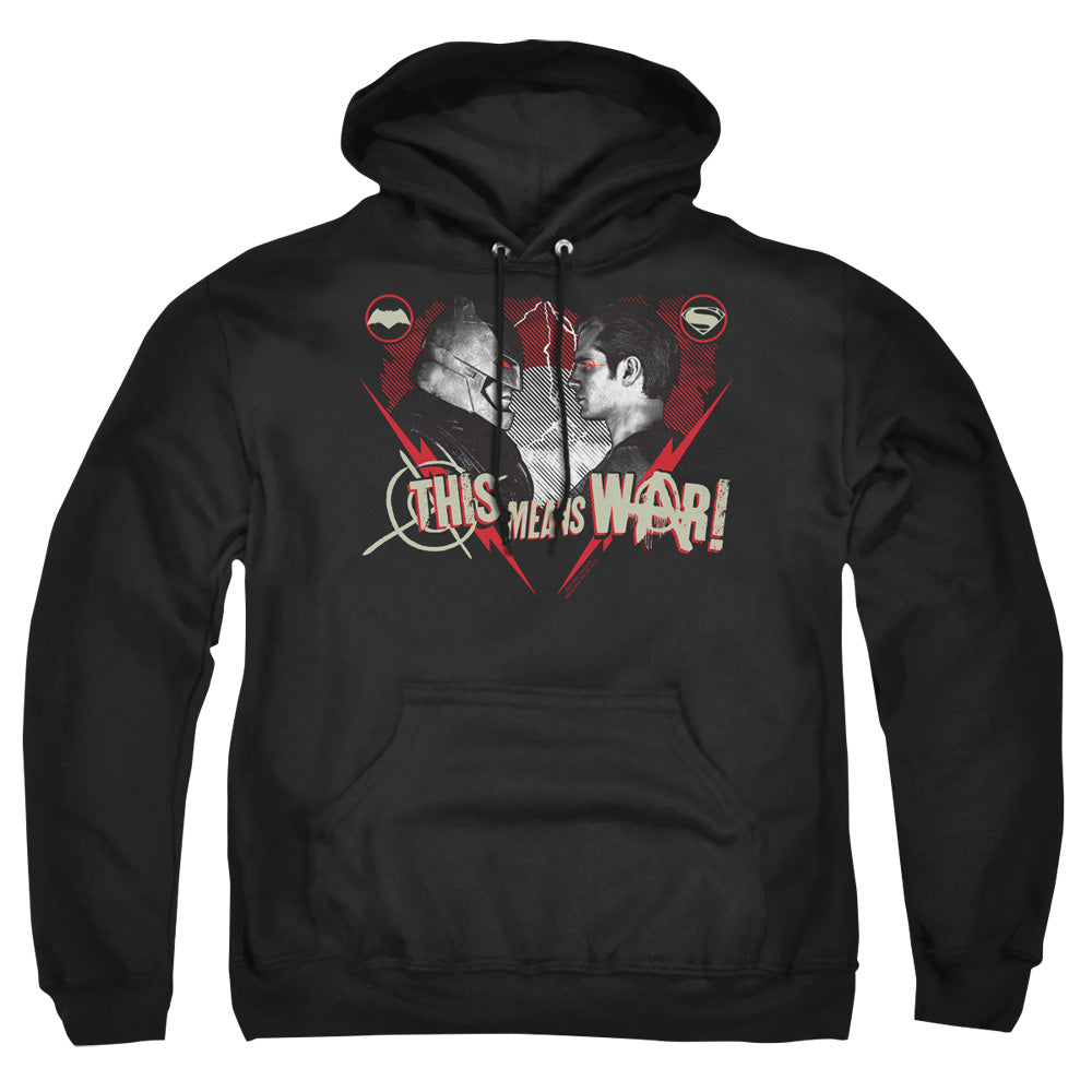 Batman V Superman This Means War Mens Hoodie Black
