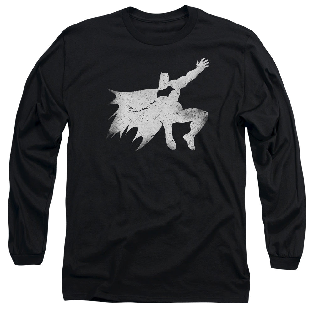 Batman V Superman Knight Silhouette Mens Long Sleeve Shirt Black