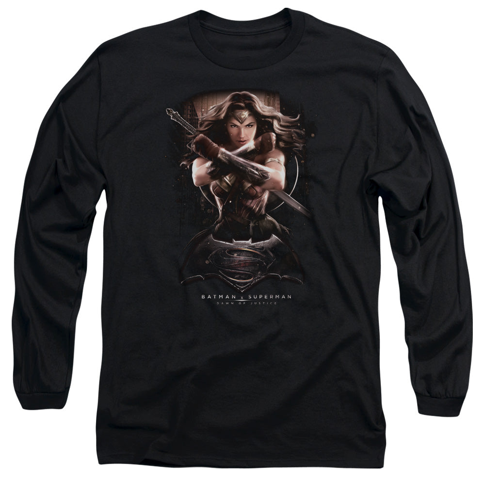 Batman V Superman Ww Ground Zero Mens Long Sleeve Shirt Black
