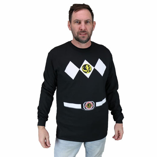The Power Rangers Long Sleeve Costume T Shirt and Gloves