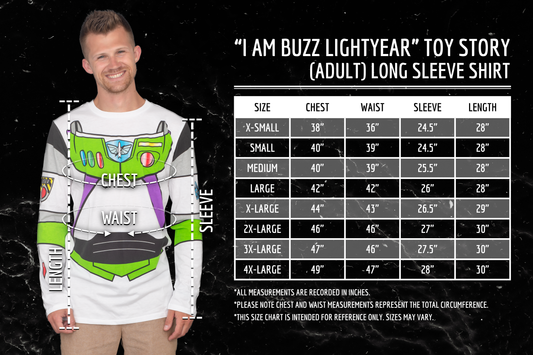 I am Buzz Lightyear Adult Long Sleeve Costume T Shirt