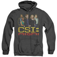 Load image into Gallery viewer, Csi Miami The Cast In Black Heather Mens Hoodie Black