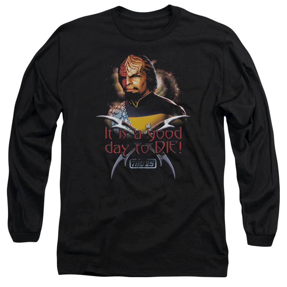 Star Trek Good Day To Die Mens Long Sleeve Shirt Black Officially Licensed