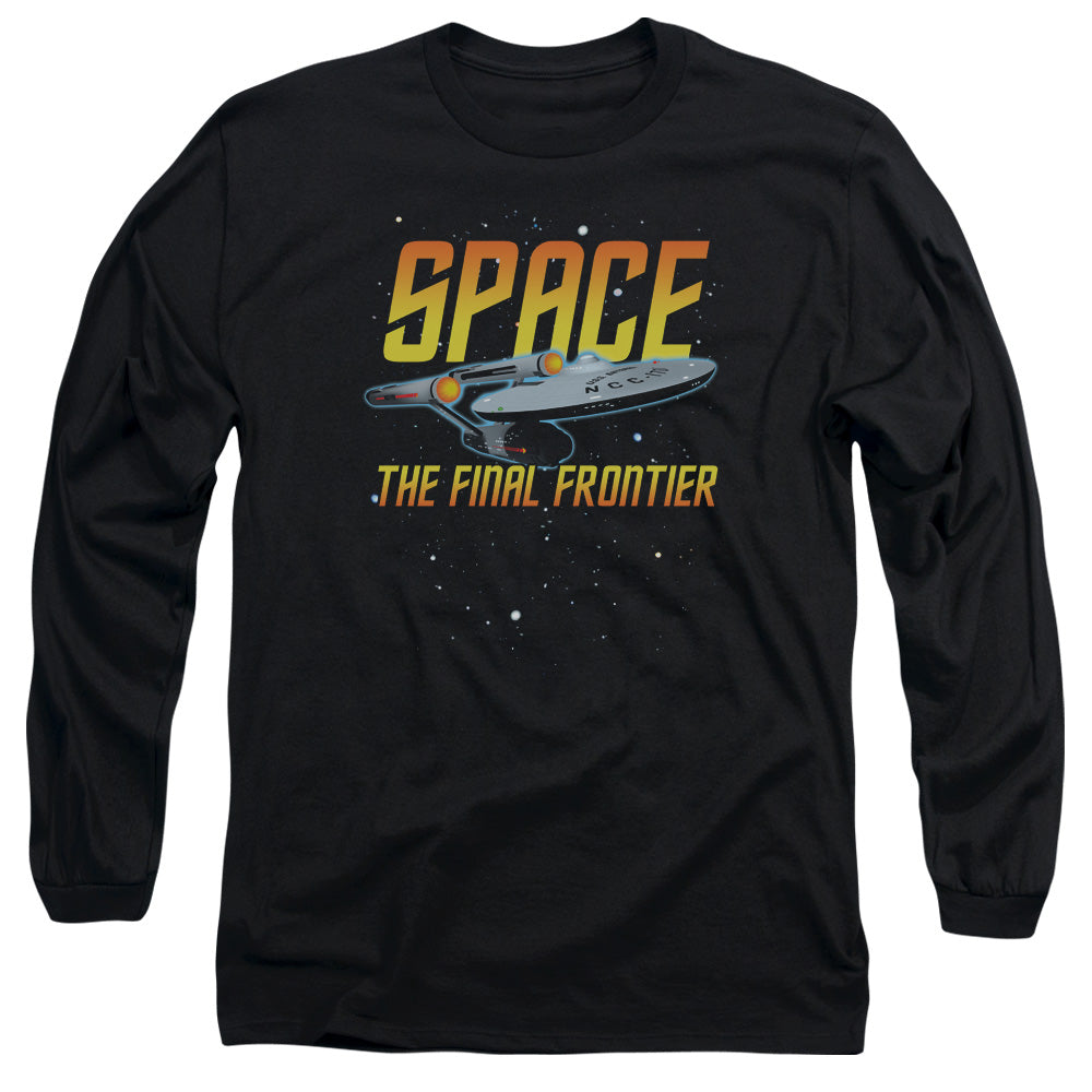 Star Trek Space Mens Long Sleeve Shirt Black Officially Licensed
