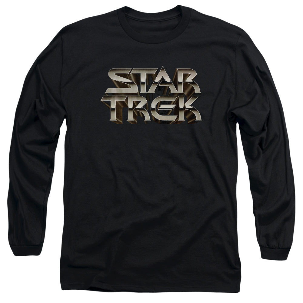 Star Trek Feel The Steel Mens Long Sleeve Shirt Black Officially Licensed