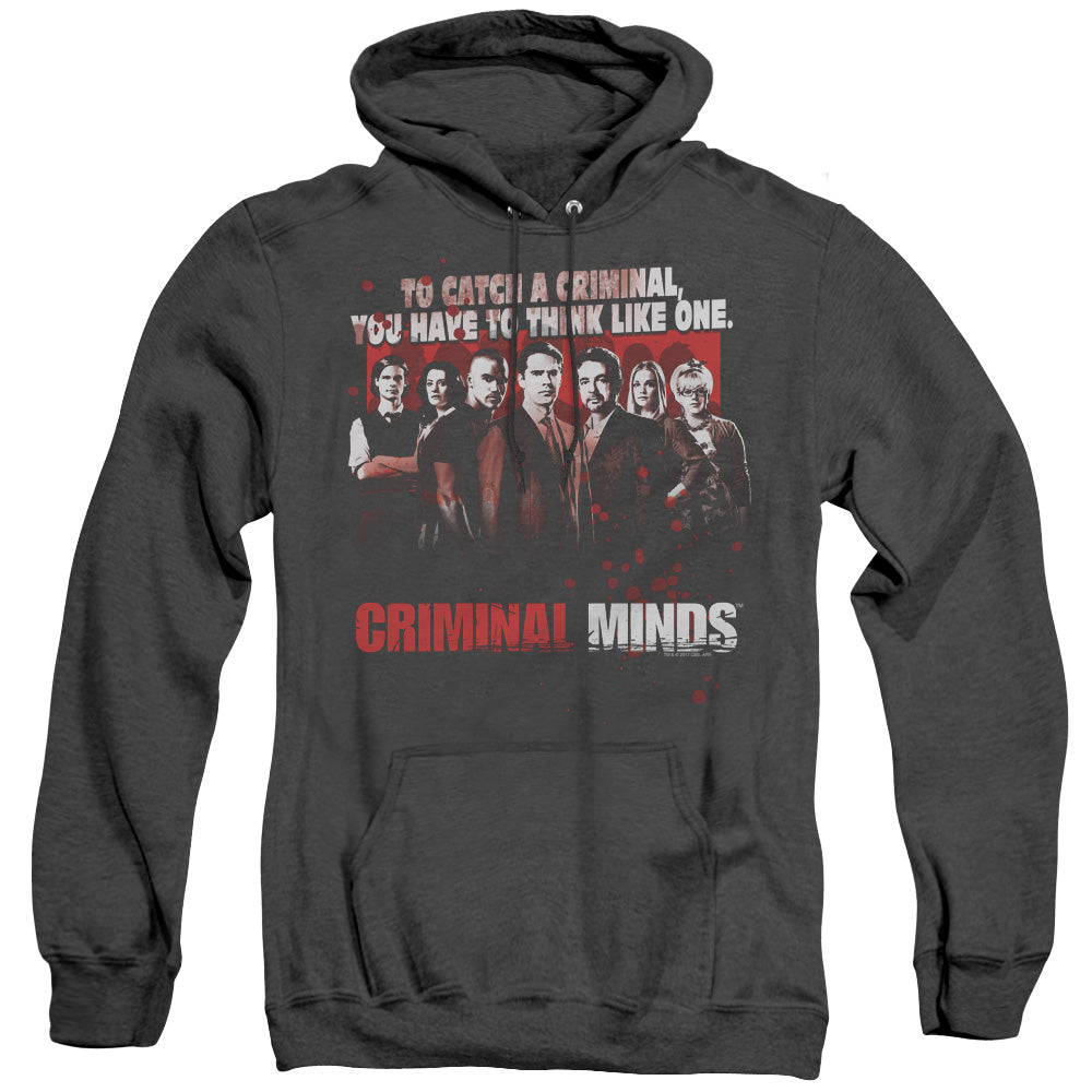 Criminal Minds Think Like One Heather Mens Hoodie Black